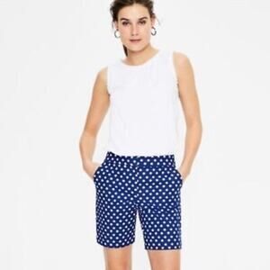Boden 9" Richmond Shorts Lapis Spot Star Stretch Pockets Women Plus 16